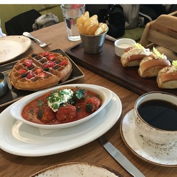 Honey Salt - Waffles, meatballs and shrimp sandwiches - Canadian (New) Near Me - Vancouver, British Columbia