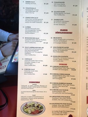 Menu photo 1 Cordoba Steakhouse Hamburg, HH Menu photo 1 Cordoba Steakhouse Hamburg, HH