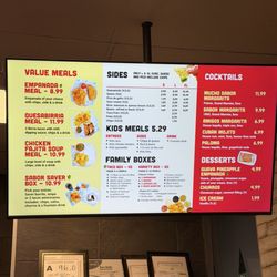 Sabor Latin Street Grill - Uptown - Menu