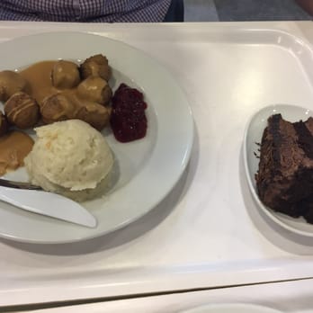 IKEA - Swedish meat balls with lingonberry sauce and mashed potatoes. Chocolate cake for dessert! - Furniture Stores Near Me - Miami, Florida IKEA - Swedish meat balls with lingonberry sauce and mashed potatoes. Chocolate cake for dessert! - Furniture Stores Near Me - Miami, Florida