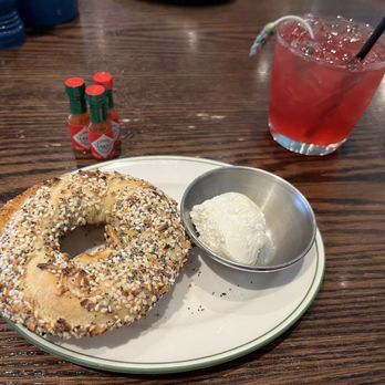 Sadelle's - Everything bagel with whipped cream cheese. I was given two top halves of the bagel (not sure if that's their regular thing or not). - Breakfast & Brunch Near Me - Las Vegas, Nevada Sadelle's - Everything bagel with whipped cream cheese. I was given two top halves of the bagel (not sure if that's their regular thing or not). - Breakfast & Brunch Near Me - Las Vegas, Nevada