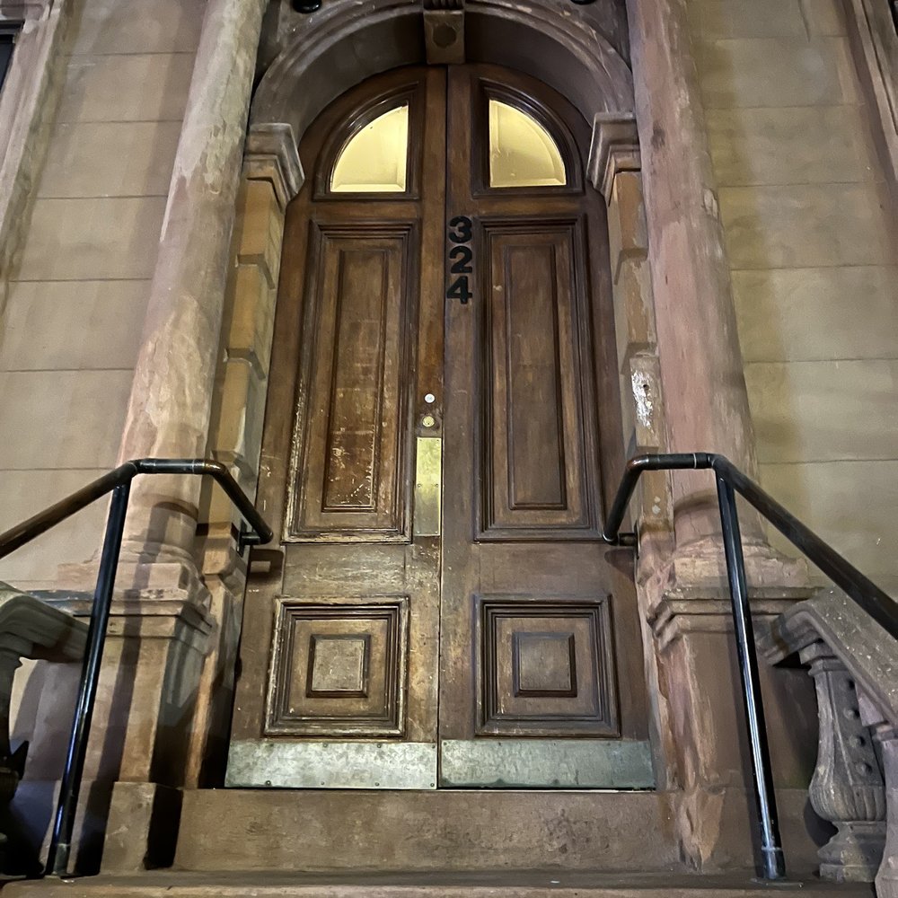 Hidden entrance with no sign