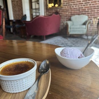 Perets Dessert & Coffee Bar - Pumpkin Creme Brulee and Honey Lavender Scoop - Desserts Near Me - Oklahoma City, Oklahoma