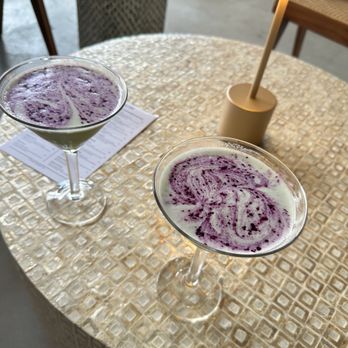 Neat & Noir - Lavender Matcha martini - Cocktail Bars Near Me - Fresno, California