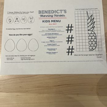 Benedict's - Kids menu - Breakfast & Brunch Near Me - Fargo, North Dakota