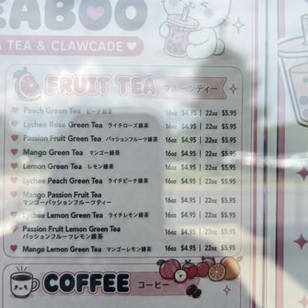 Kawaii Teaboo - Drink Menu - Tea Rooms Near Me - Fort Mill, South Carolina Kawaii Teaboo - Drink Menu - Tea Rooms Near Me - Fort Mill, South Carolina