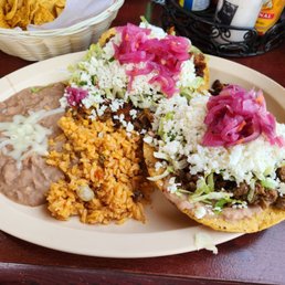 Tostada lunch special includes a can of pop