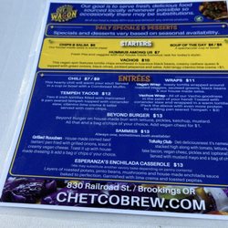 Chetco Brewing Company - Food menu