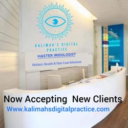 Kalimah"s Digital Practice - Welcome to Kalimah's Digital Practice
A virtual online Holistic Health & HairLoss Control Clinic with 2 remote sites.
Contact us now!
