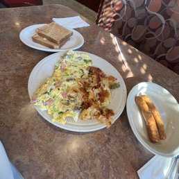Western omelette side of sausage