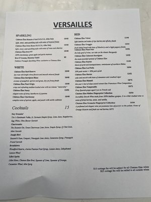 Menu photo 6 Versailles Braselton, GA