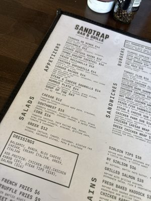 Menu photo 1 Sandtrap Bar & Grille Methuen, MA Menu photo 1 Sandtrap Bar & Grille Methuen, MA