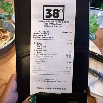 38 Degrees Ale House & Grill - Pubs Near Me - Alhambra, California