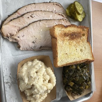 Disruption BBQ - Turkey plate with Collard greens, Mac and Texas Toast - Barbeque Near Me - Stockbridge, Georgia