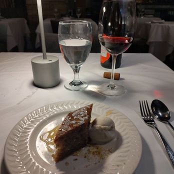 Ammos Estiatorio - That honey cinnamon syrup on the walnut cake is too good! - Greek Near Me - New York, New York Ammos Estiatorio - That honey cinnamon syrup on the walnut cake is too good! - Greek Near Me - New York, New York