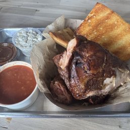 Delicious chicken dinner with the tastiest baked beans , my favorite macaroni salad & perfectly toasted garlic bread! Delicious chicken dinner with the tastiest baked beans , my favorite macaroni salad & perfectly toasted garlic bread!
