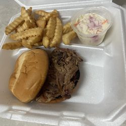 Billy Gator's Chicken Wings & Barbeque - Meatavore Meal with fries and Coleslaw!  Terrific idea for dinner!   Good Food~Good Mood!