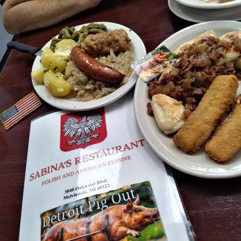 Sabina's Restaurant - Smoked Polish Sausage and City Chicken plate marvelous - Polish Near Me - Melvindale, Michigan Sabina's Restaurant - Smoked Polish Sausage and City Chicken plate marvelous - Polish Near Me - Melvindale, Michigan