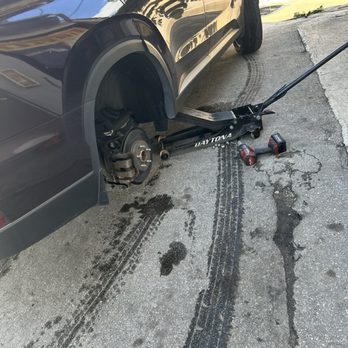 Jamega Tires - Only here for less than a minute and I was already greeted professionally and with care, and jacked my car up ready to get to work! - Tires Near Me - Davie, Florida Jamega Tires - Only here for less than a minute and I was already greeted professionally and with care, and jacked my car up ready to get to work! - Tires Near Me - Davie, Florida