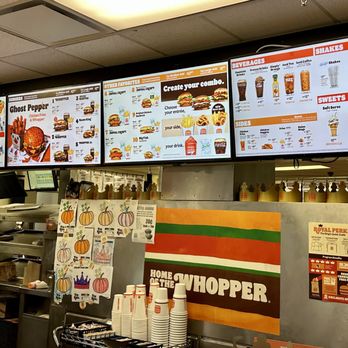 Burger King - Counter with lunch menu - Burgers Near Me - Monroeville, Pennsylvania