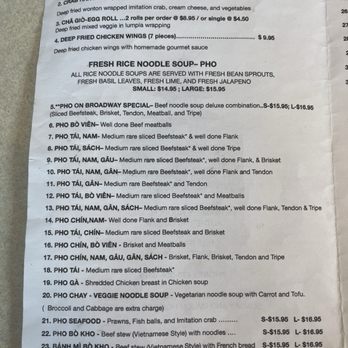 Pho On Broadway - Menu - Vietnamese Near Me - Everett, Washington Pho On Broadway - Menu - Vietnamese Near Me - Everett, Washington
