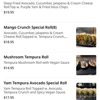 Kiroro Sushi - Veggie menu - Japanese Near Me - Belmont, California Kiroro Sushi - Veggie menu - Japanese Near Me - Belmont, California