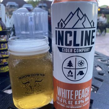 Showdowns Restaurant - White Peach Cider - Yum! - Music Venues Near Me - Tropic, Utah