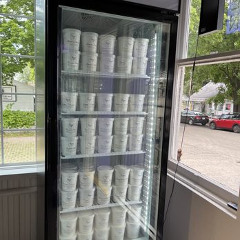 Sara’s Artisan Gelato - a refrigerator full of gelatos - Gelato Near Me - Fish Creek, Wisconsin Sara’s Artisan Gelato - a refrigerator full of gelatos - Gelato Near Me - Fish Creek, Wisconsin
