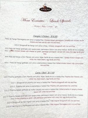 Menu photo 2 Boteco do Manolo Orlando, FL
