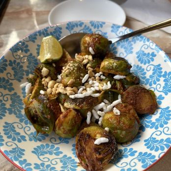 Kain Tayo - Brussel sprouts with some sort of bbq sauce on it - Asian Fusion Near Me - Canmore, Alberta Kain Tayo - Brussel sprouts with some sort of bbq sauce on it - Asian Fusion Near Me - Canmore, Alberta