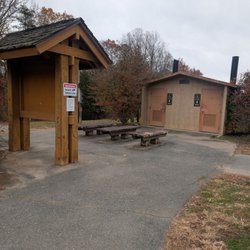 Preddy Creek Trails Park - Bathrooms and map