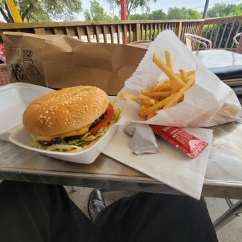 Falafel Burger - Kofta Cheese burger Zatar fries - omg so effing good melt my tongue mouth face off with flavor - Falafel Near Me - Austin, Texas