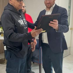 Sunrise Manor Center for Nursing and Rehabilitation - walked in and saw someone getting an award