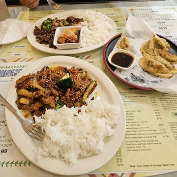 Sun's Cafe - Gyoza, Spicy Pork, and rice - Korean Near Me - Yuba City, California Sun's Cafe - Gyoza, Spicy Pork, and rice - Korean Near Me - Yuba City, California