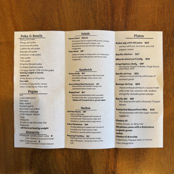 Monarch Poke - Menu - Hawaiian Near Me - Aiea, Hawaii