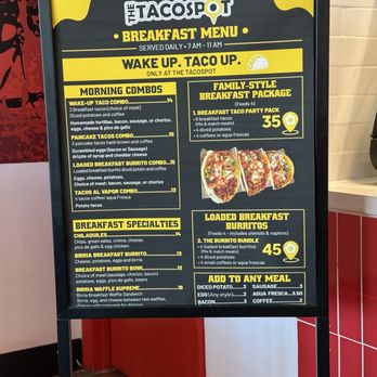 The Taco Spot - Breakfast Menu - Tacos Near Me - Phoenix, Arizona The Taco Spot - Breakfast Menu - Tacos Near Me - Phoenix, Arizona