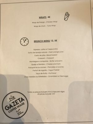 Menu photo 3 Gazeta Coffee House Sintra, 11