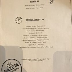 Gazeta Coffee House - Menu, page 8 (5/2019)