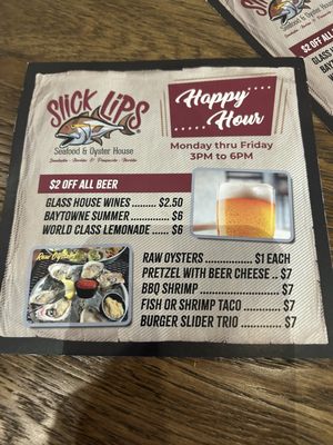 Menu photo 3 Slick Lips Pensacola, FL