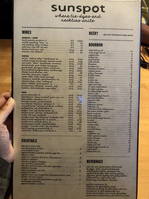 Menu photo 2 Sunspot Knoxville, TN Menu photo 2 Sunspot Knoxville, TN
