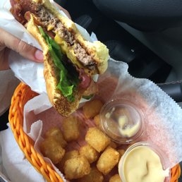 Mate it a call with bacon and tator tots with cheese Mate it a call with bacon and tator tots with cheese