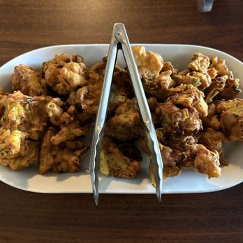 Aangan Indian Cuisine - Vegetable pakora ($8.99) - Indian Near Me - Burnaby, British Columbia Aangan Indian Cuisine - Vegetable pakora ($8.99) - Indian Near Me - Burnaby, British Columbia