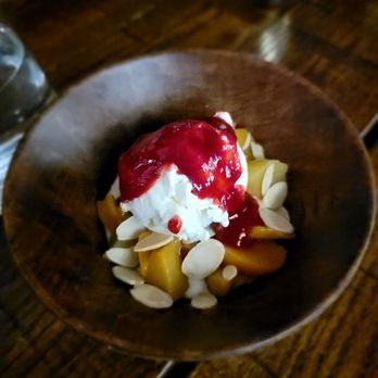 KRU - Khao Mak Ice Cream Peach Melba. Tasty strong ferment flavor. - Thai Near Me - Brooklyn, New York KRU - Khao Mak Ice Cream Peach Melba. Tasty strong ferment flavor. - Thai Near Me - Brooklyn, New York