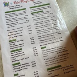 Fairplay Café - Menu
