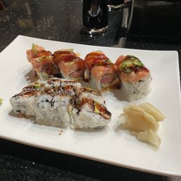 Eel Avocado Hand Roll & Cherry Creek Roll Eel Avocado Hand Roll & Cherry Creek Roll