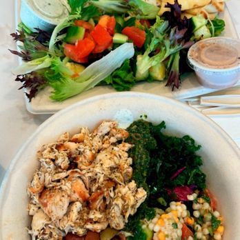 Luna Grill Menifee - Santorini bowl & Chicken Kabob plate - Mediterranean Near Me - Menifee, California Luna Grill Menifee - Santorini bowl & Chicken Kabob plate - Mediterranean Near Me - Menifee, California