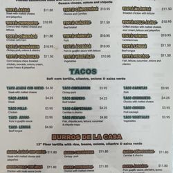 Tenoch - Menu (1/2) as of 9/6/25