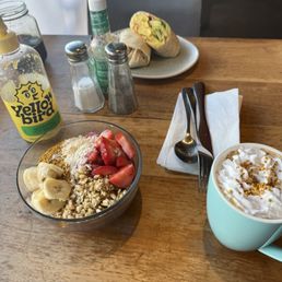 Açaí bowl and OG Breakfast Burrito Açaí bowl and OG Breakfast Burrito