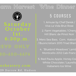 Nosh Creative Catering - October 1st. Wine Dinner