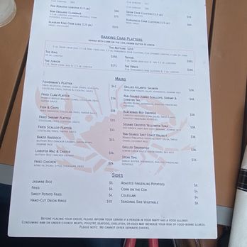 Barking Crab - Menu - Seafood Near Me - Boston, Massachusetts